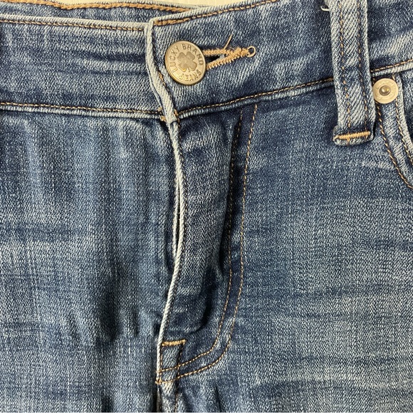 Pre-Owned Lucky Brand Ava Skinny Stone Washed Jeans with Frayed Cuffs, Size 4 - Picture 7 of 16
